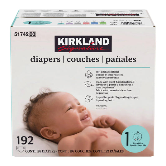 Kirkland Signature Diapers + Wipes Bundle (1 Month)