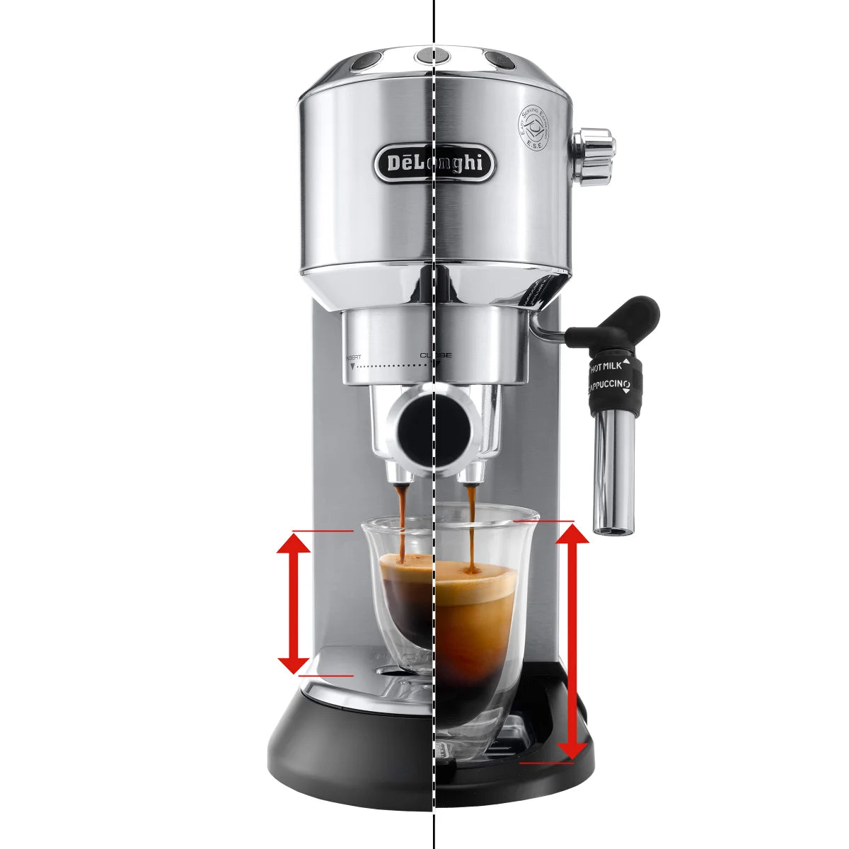 De’Longhi Dedica DeLuxe Pump Espresso Machine with Adjustable Frothing Wand