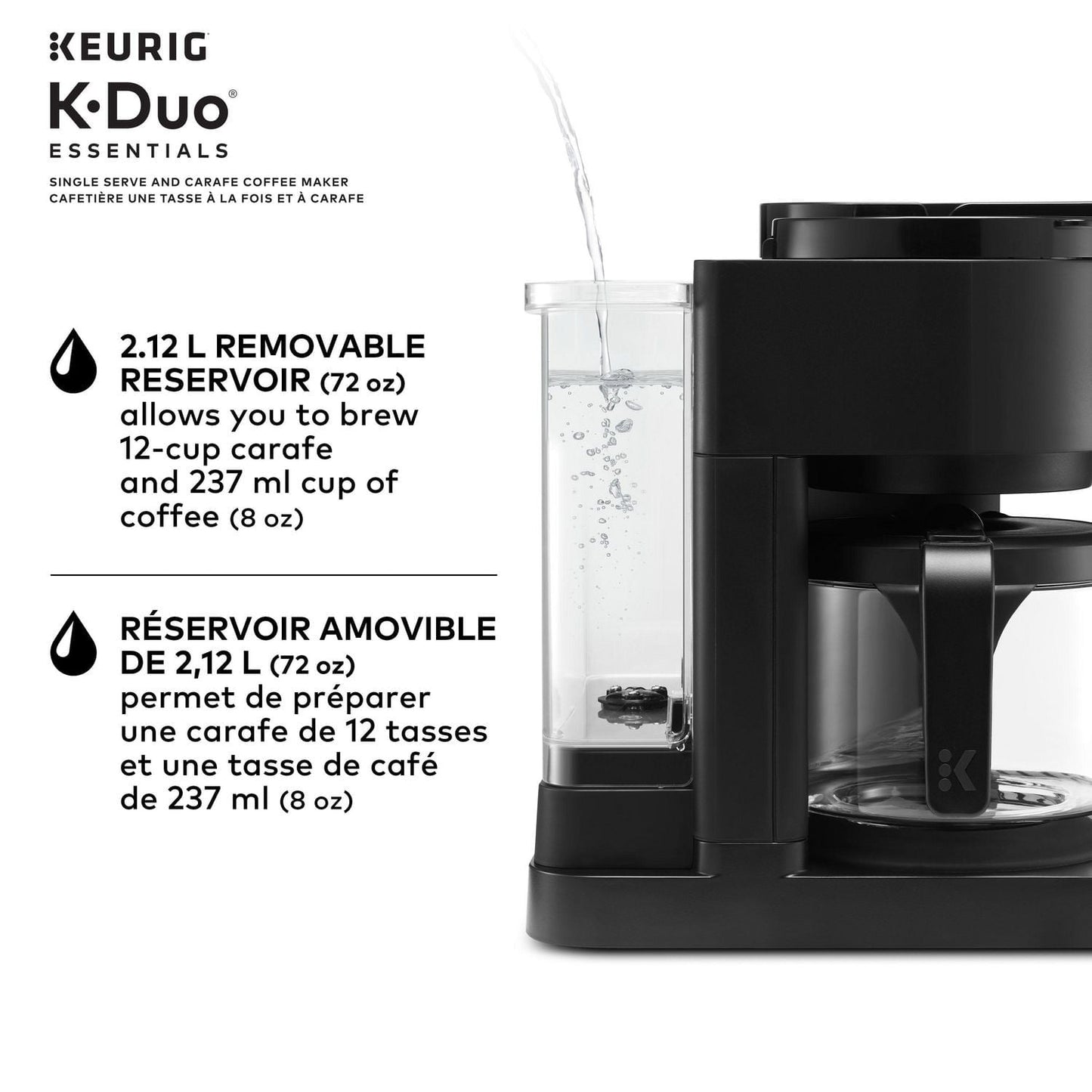 Keurig K-Duo Essentials Hot & Iced Single Serve & Carafe Coffee Maker