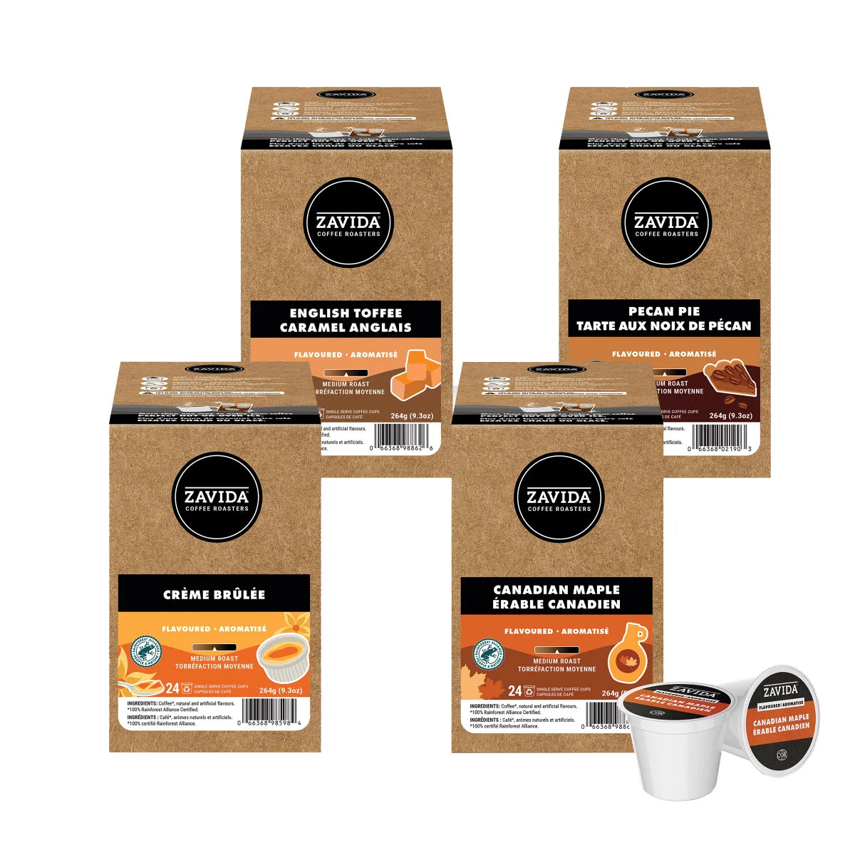 Zavida Caramel Lovers Variety Pack Coffee Pods