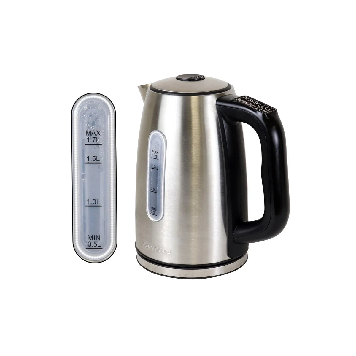 Kenmore Digital Cordless Stainless Steel Kettle