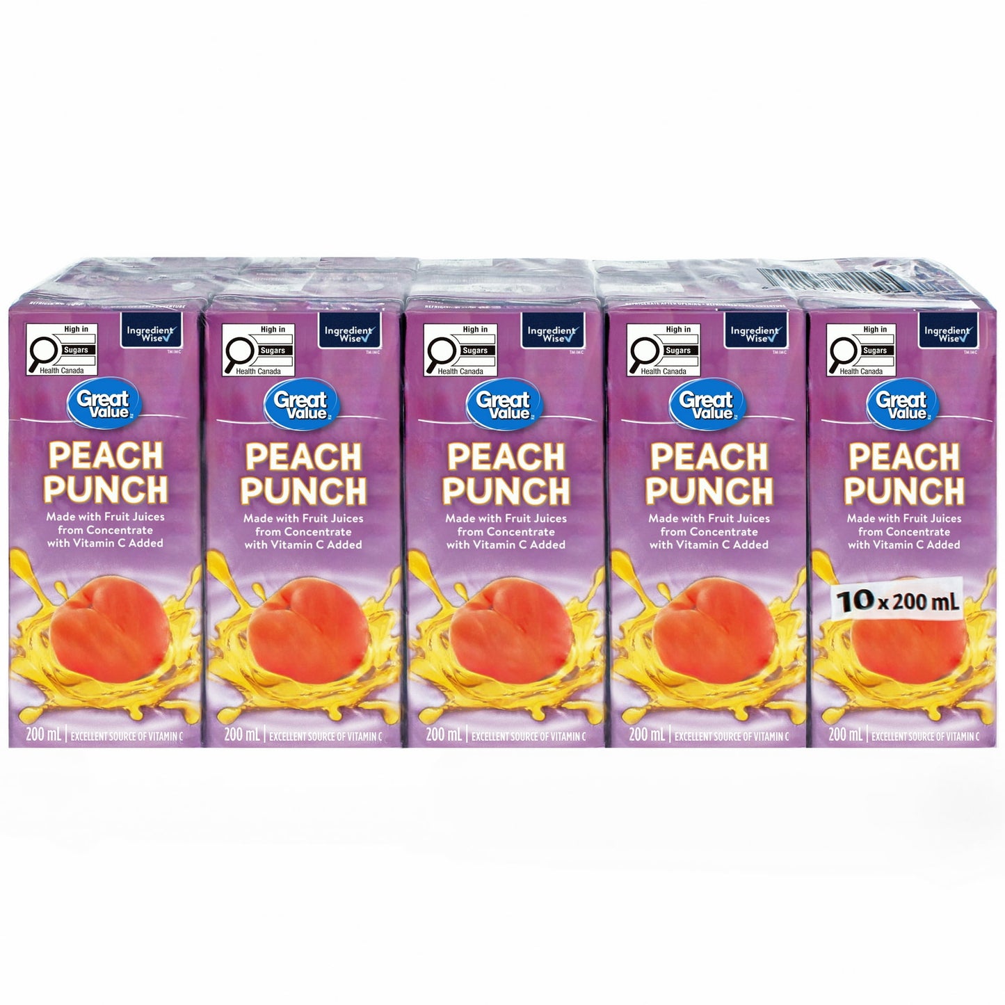 Great Value Peach Punch (Juice Boxes)