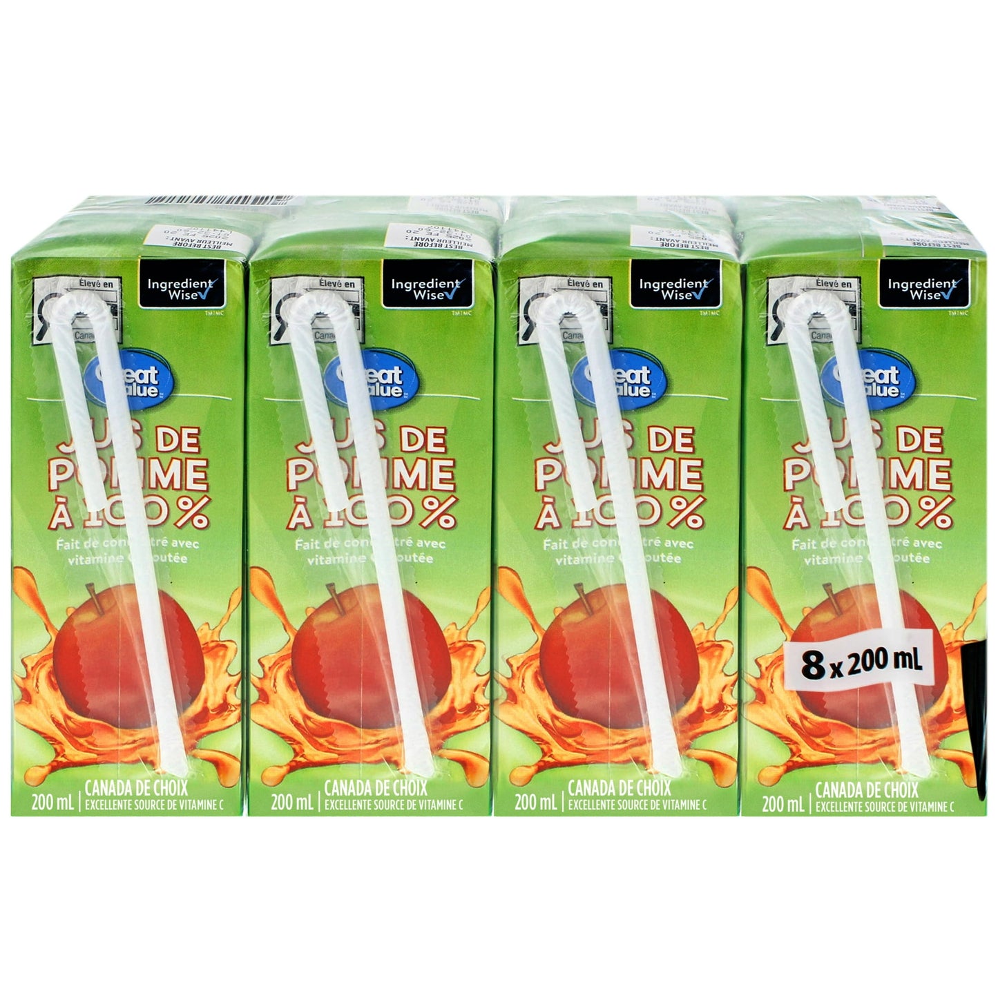 Great Value Apple Juice (Juice Boxes)