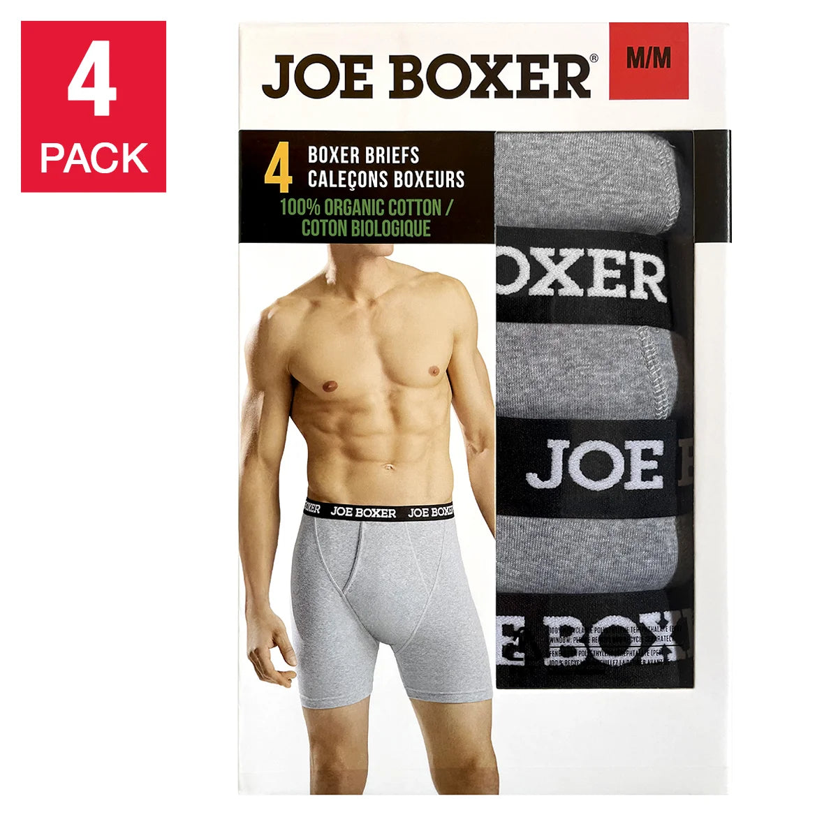 Joe Boxer Men's Organic Cotton Boxer Briefs