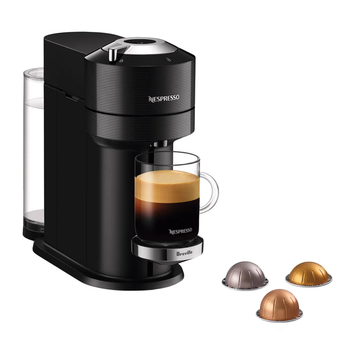 Nespresso Vertuo Next Premium Coffee and Espresso Machine by Breville, Classic Black