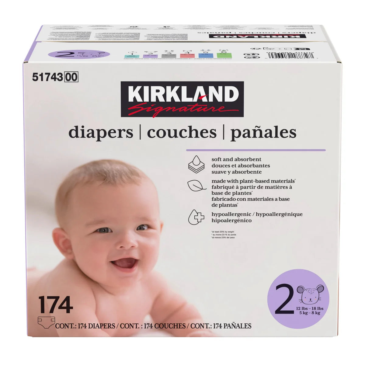 Kirkland Signature Diapers + Wipes Bundle (1 Month)