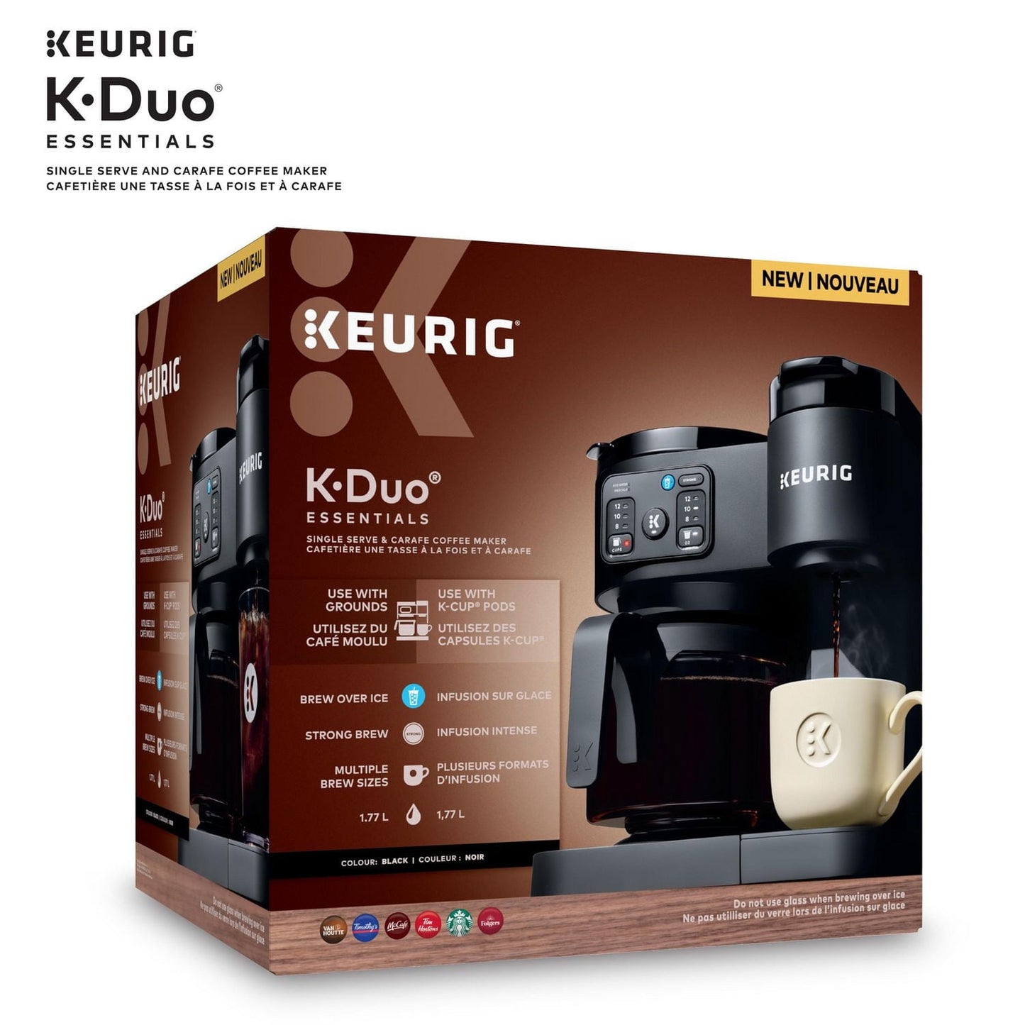 Keurig K-Duo Essentials Hot & Iced Single Serve & Carafe Coffee Maker