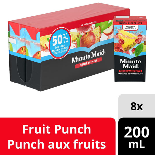 Minute Maid No Sugar Added Fruit Punch (Juice Boxes)