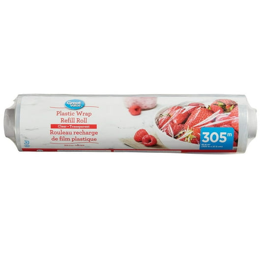 Great Value Clear Plastic Wrap Refill Roll