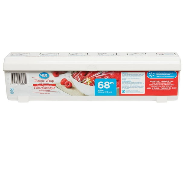 Great Value Clear Plastic Wrap with Dispenser