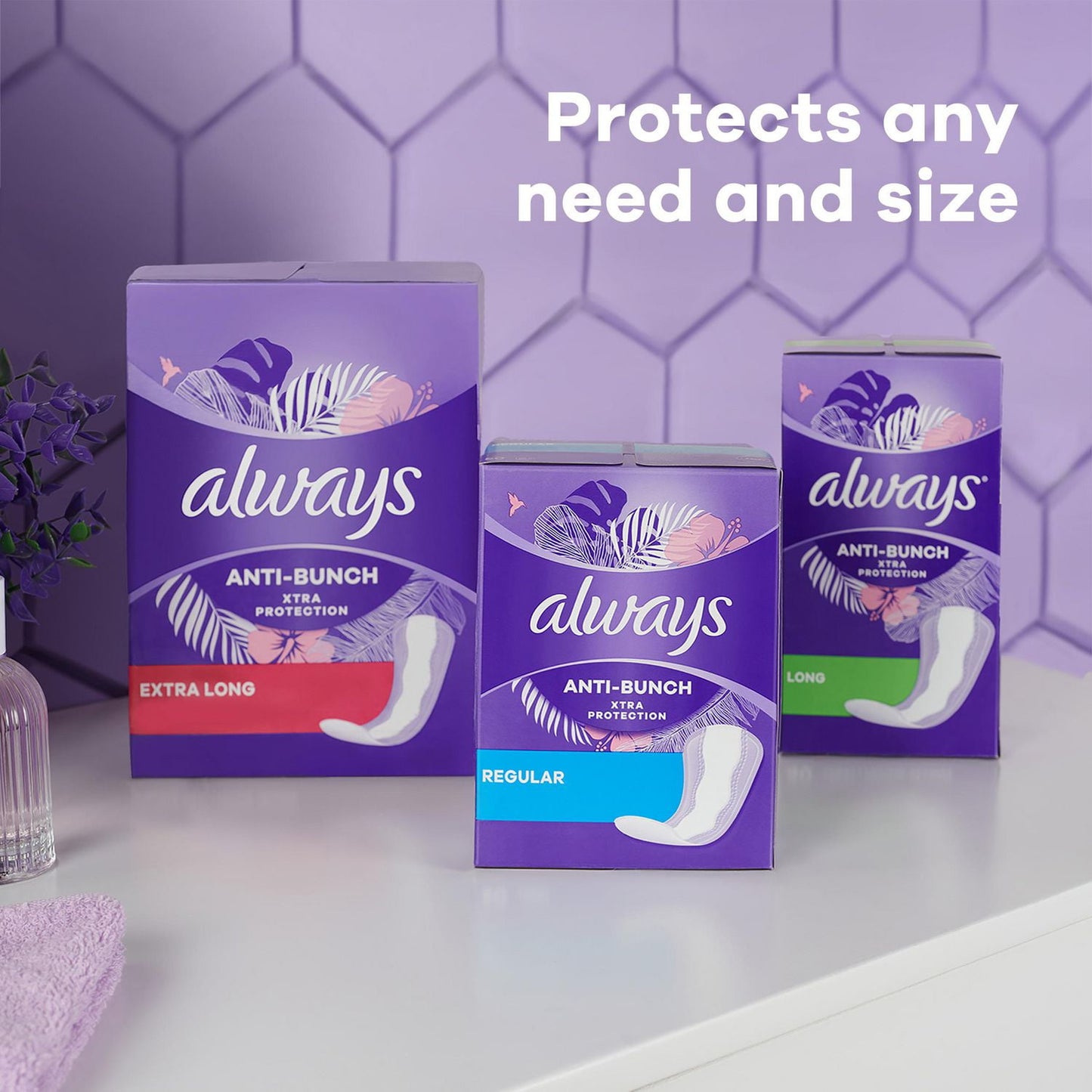 Always Anti-Bunch Xtra Protection Daily Liners