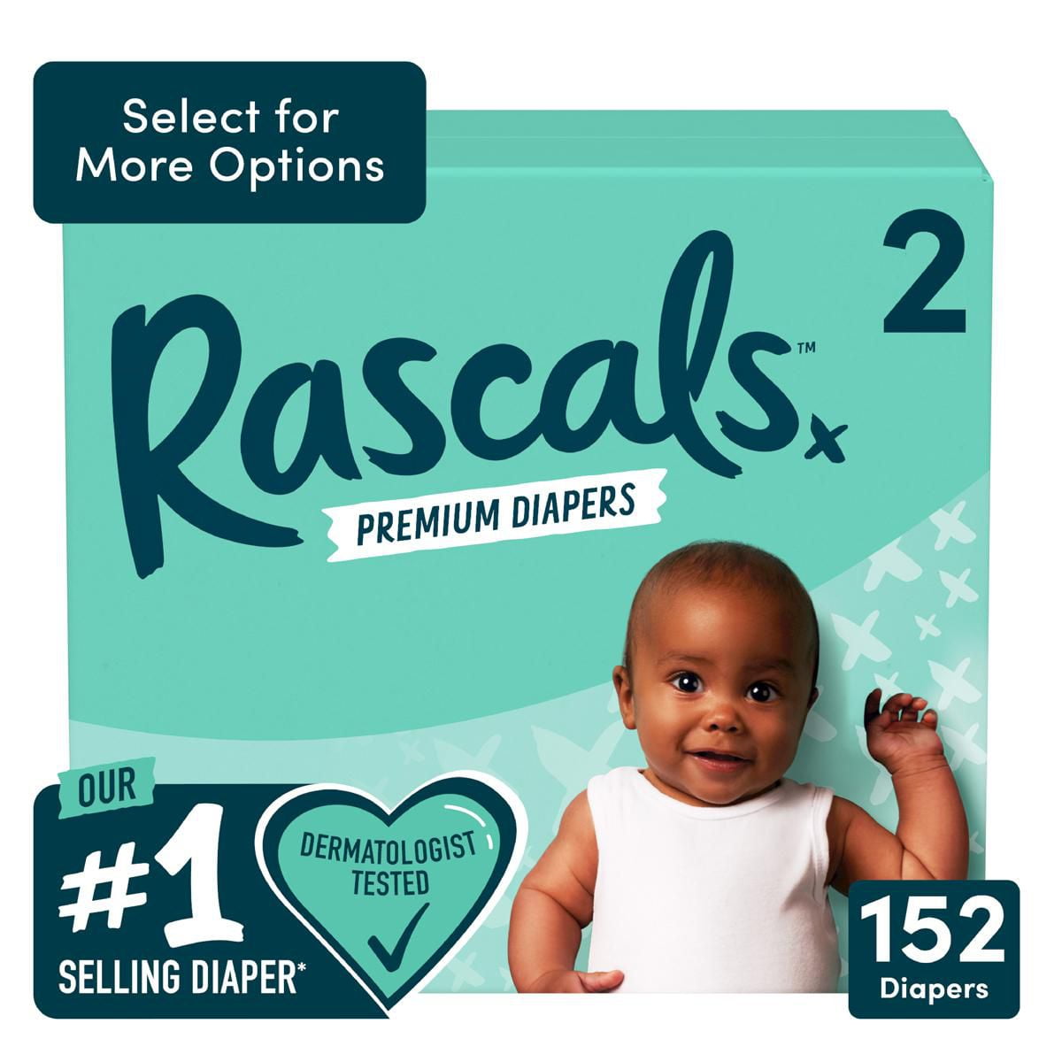 Rascals Premium Diapers + Wipes Bundle (1 Month)