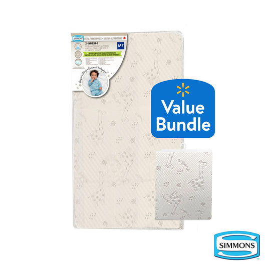 Simmons Organic Sleep Bundle Crib Mattress & Protector