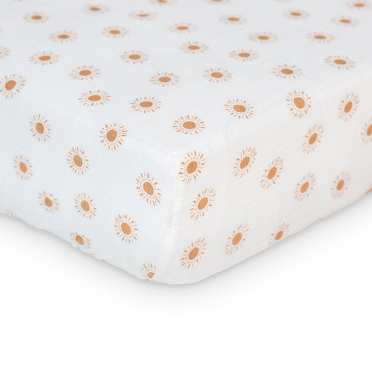 Lulujo Boho Collection Cotton Muslin Crib Sheet