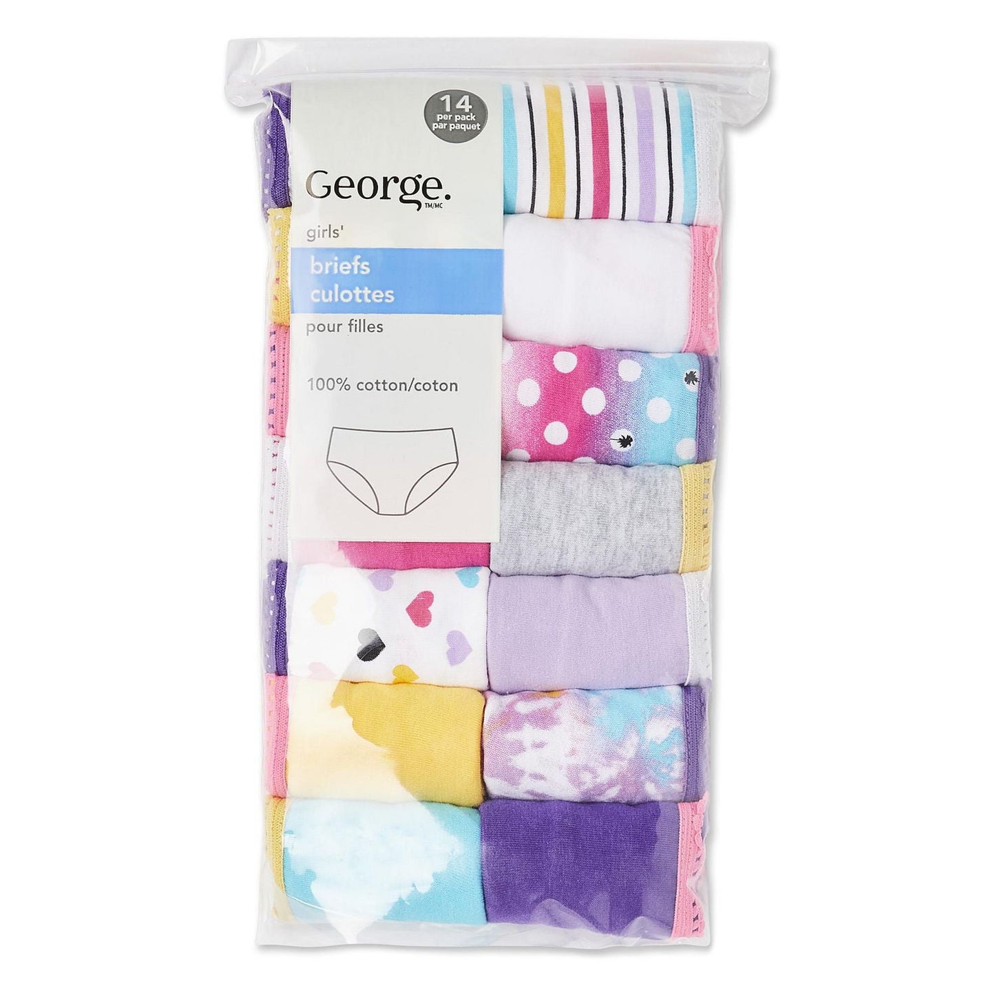 George Girls' Jersey Briefs