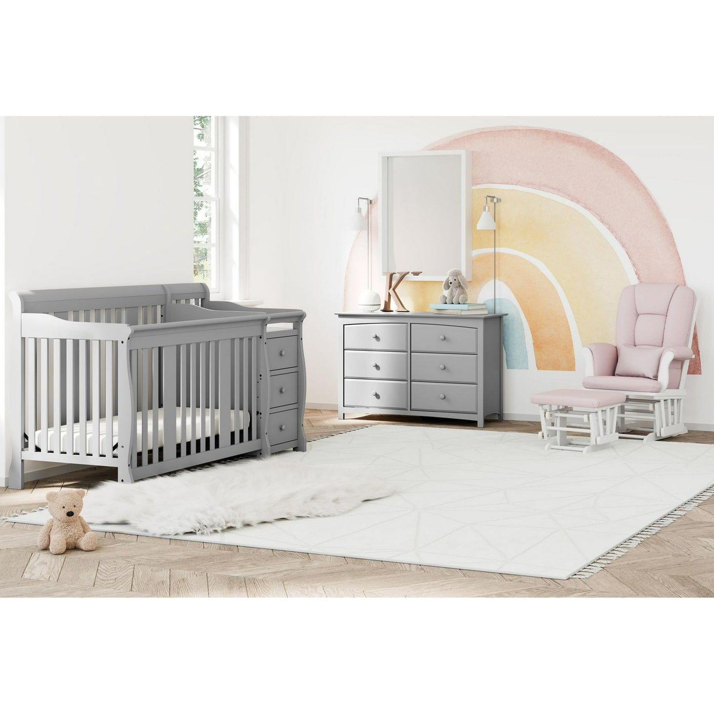 Storkcraft Portofino 5-in-1 Convertible Crib & Changer