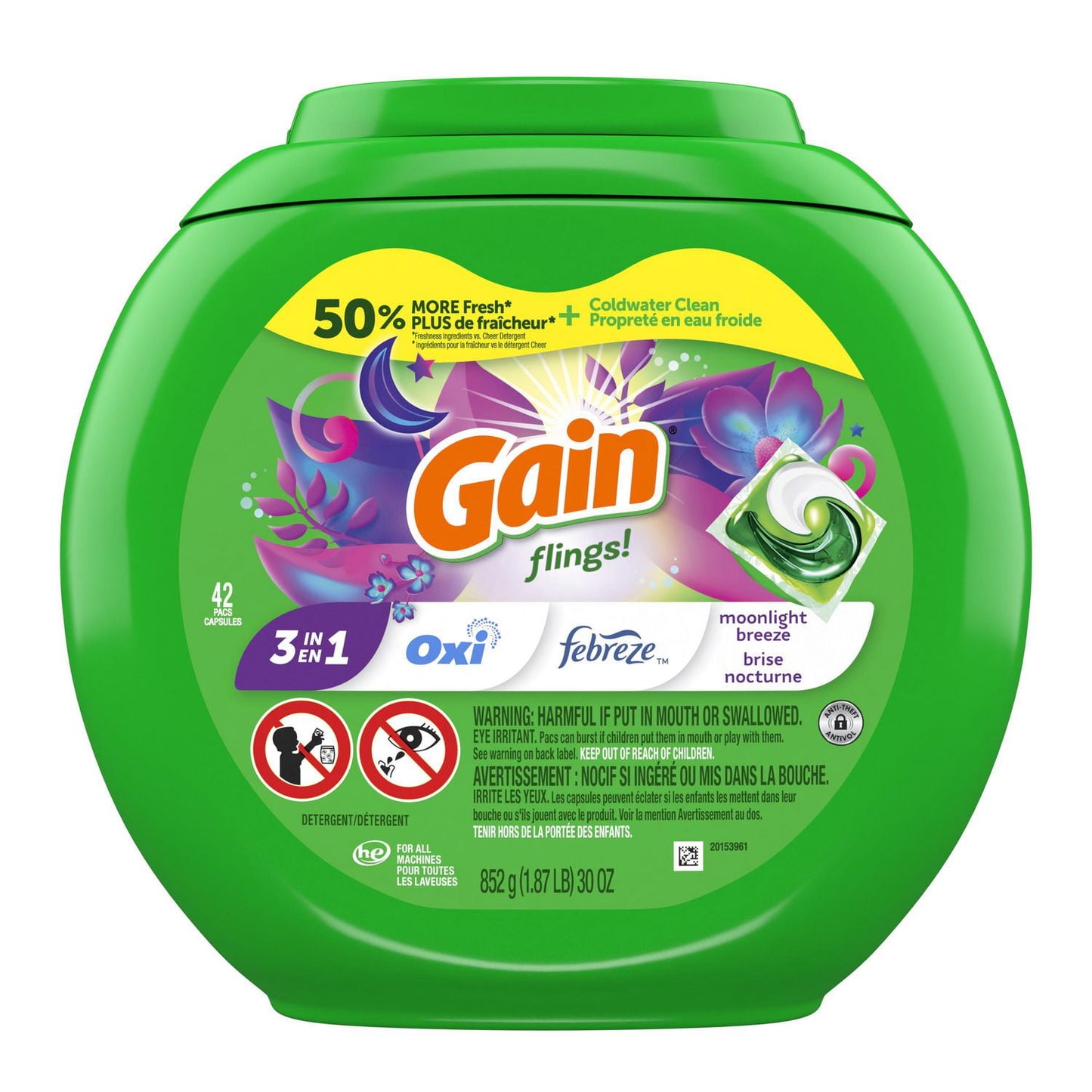 Gain Flings Laundry Detergent Pacs