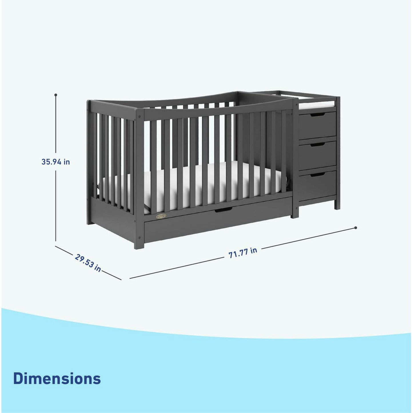 Graco Remi 4-in-1 Convertible Crib and Changer