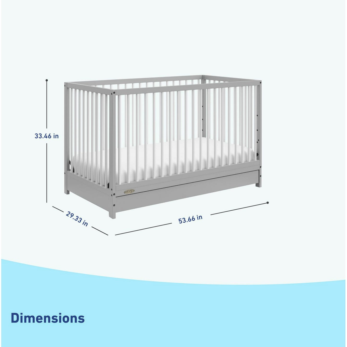 Graco Teddi 5-in-1 Convertible Crib with Drawer