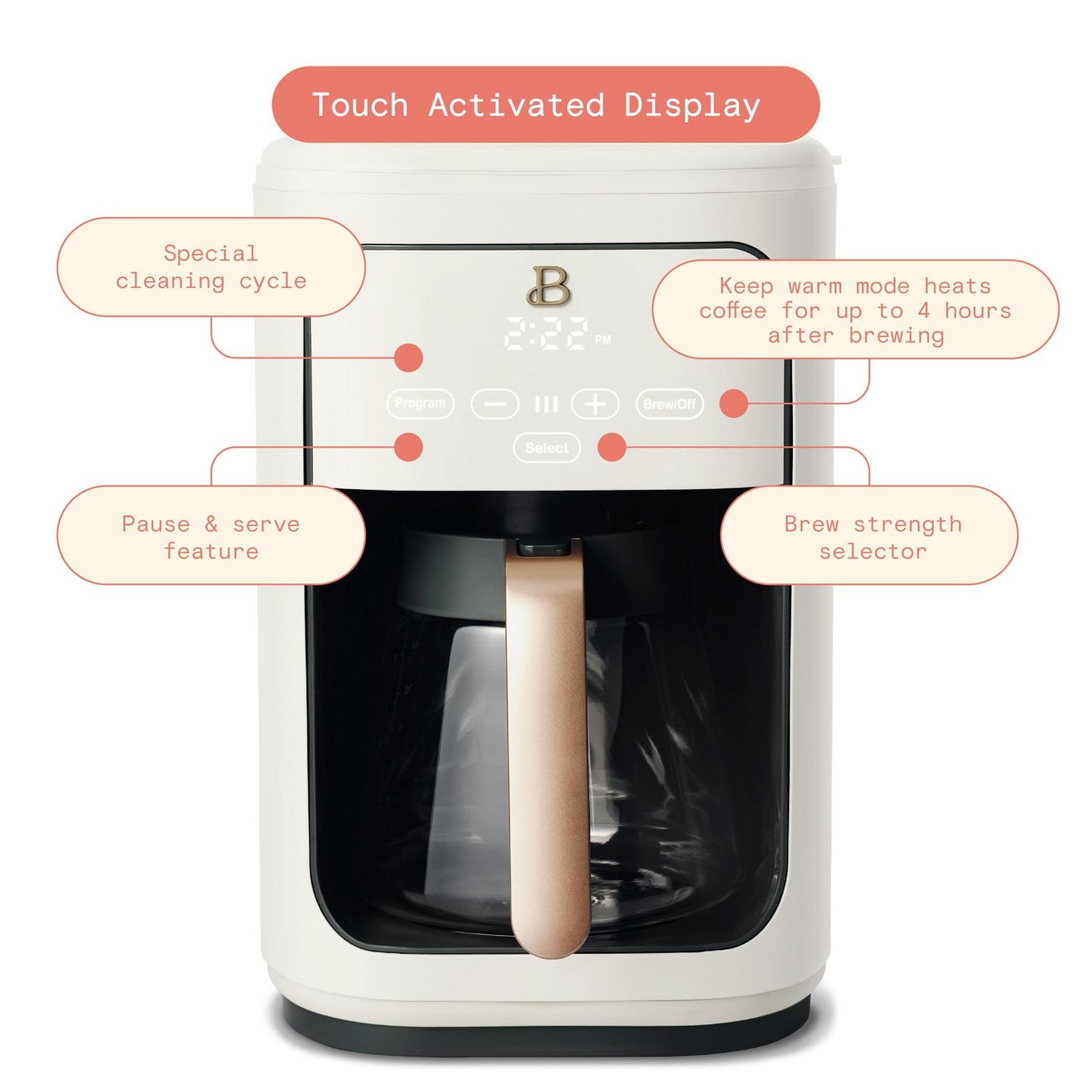 Beautiful Programmable Touchscreen Coffee Maker by Drew Barrymore