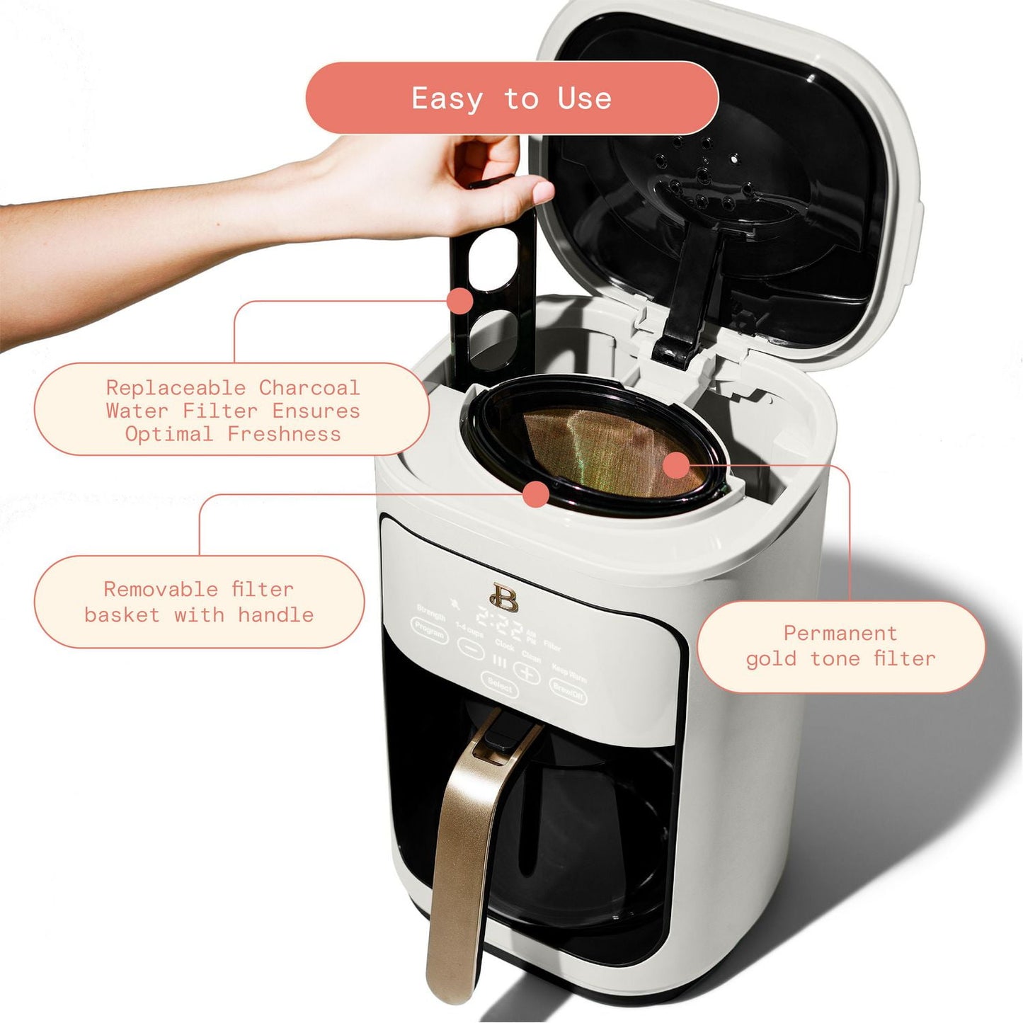 Beautiful Programmable Touchscreen Coffee Maker by Drew Barrymore