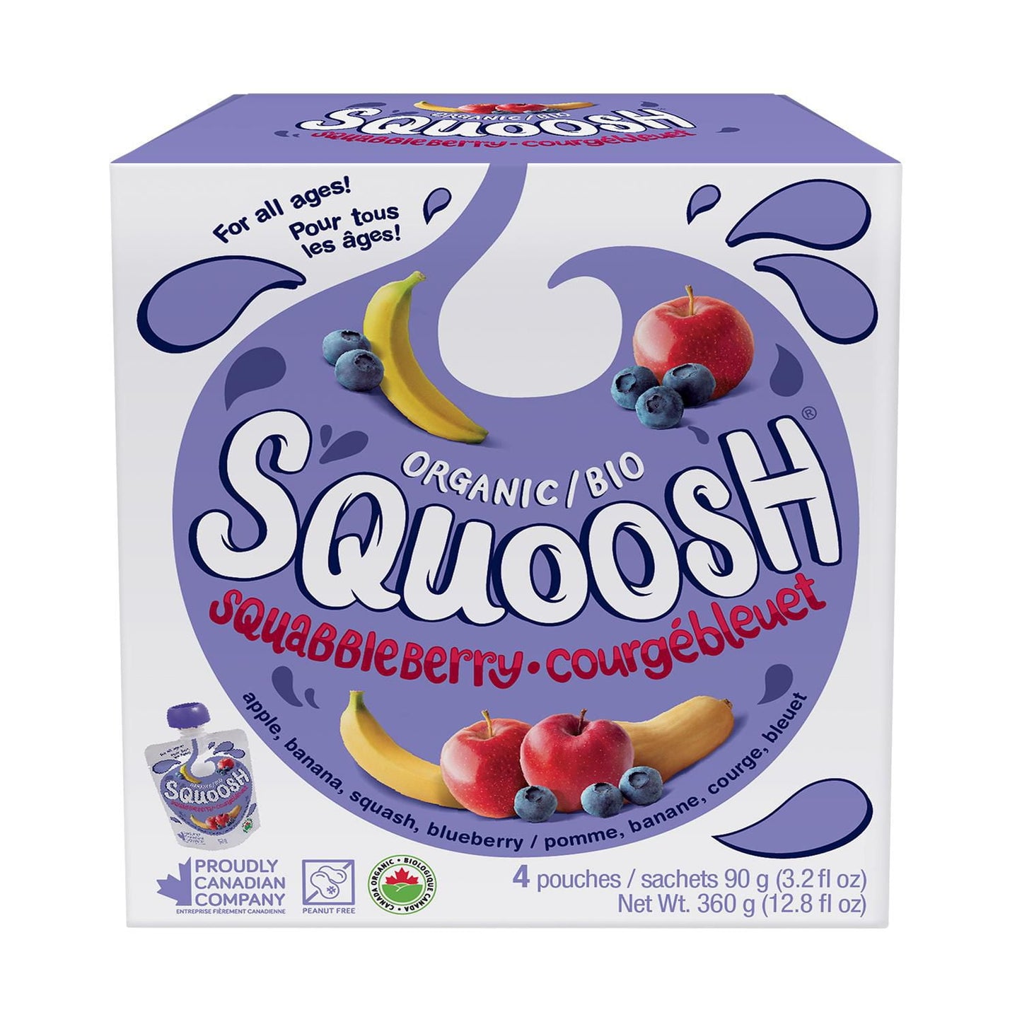 Squoosh Organic Snacks for Kids Purée Pouch