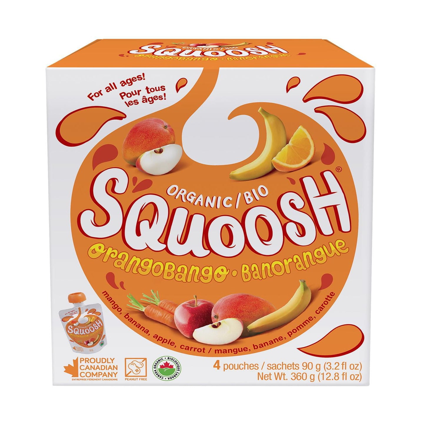 Squoosh Organic Snacks for Kids Purée Pouch