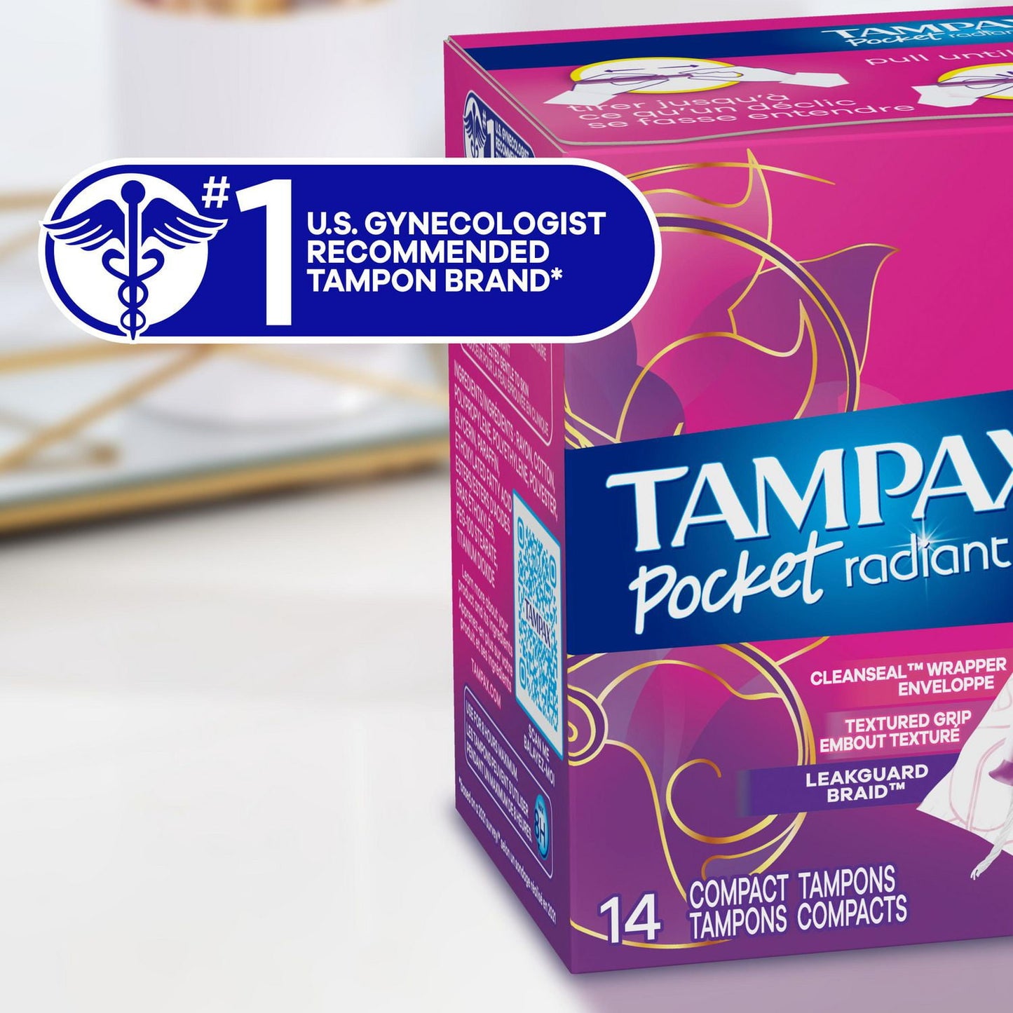 Tampax Pocket Radiant Compact Tampons