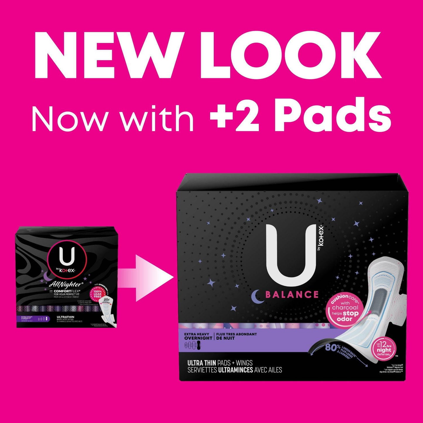 U by Kotex Balance Ultra Thin Pads with Wings