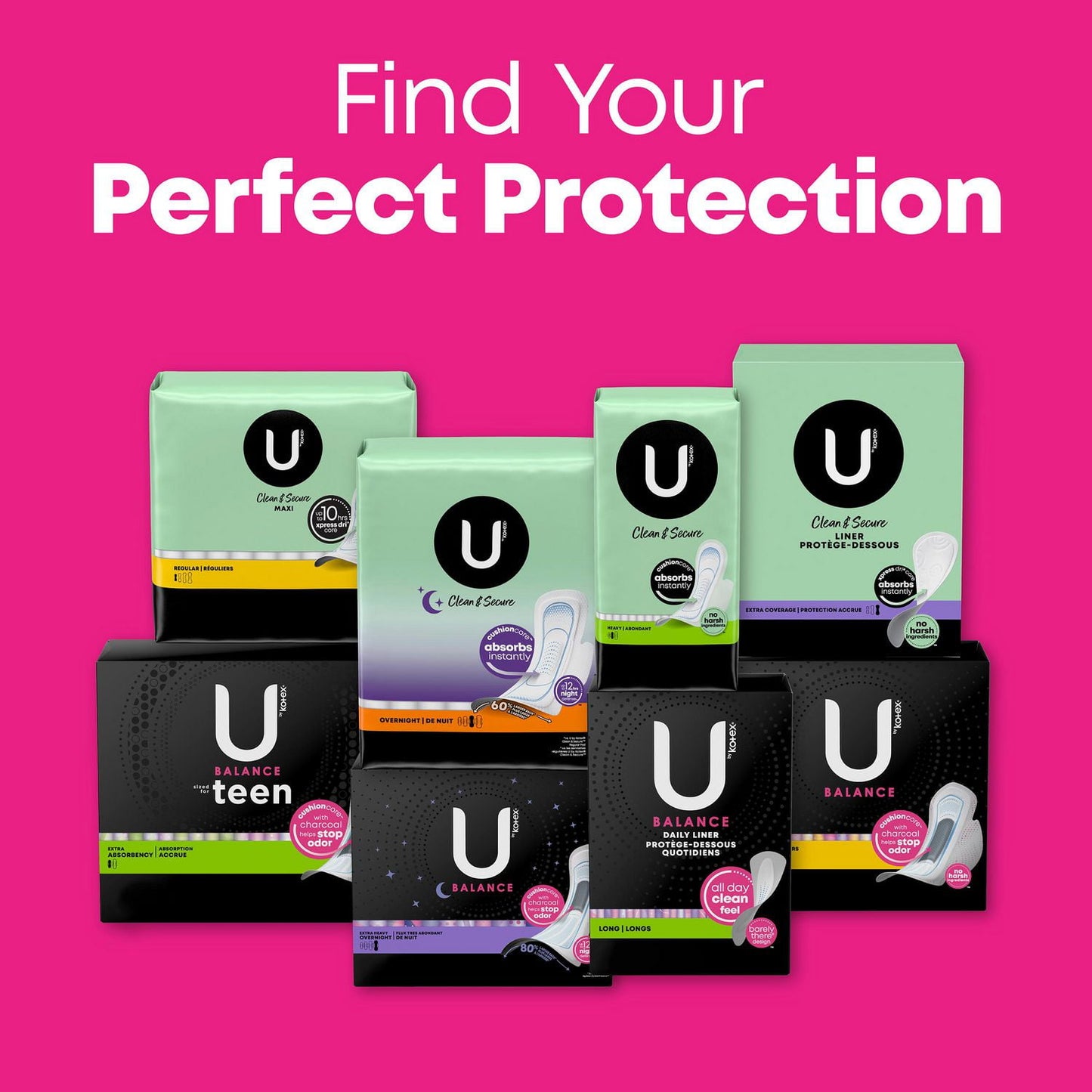 U by Kotex Balance Ultra Thin Pads with Wings