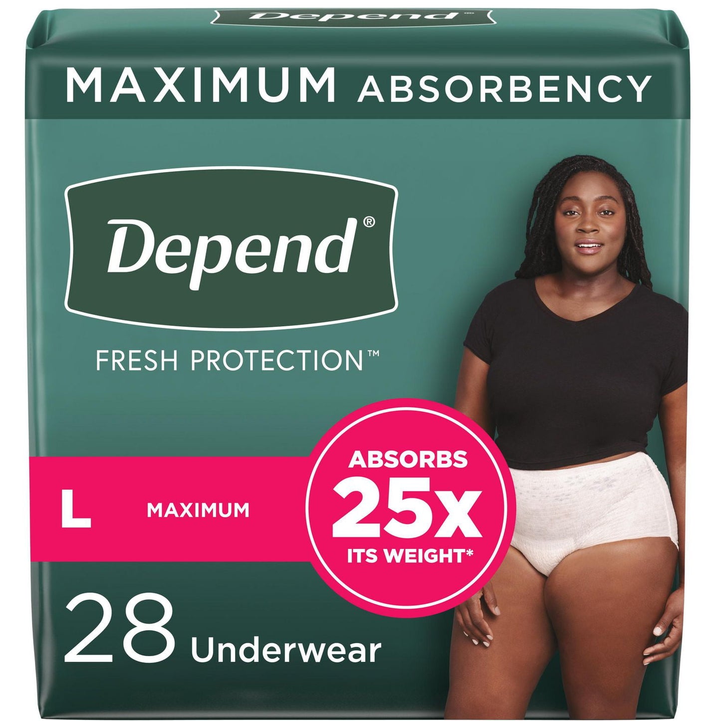 Depend Fresh Protection Adult Incontinence Underwear for Women