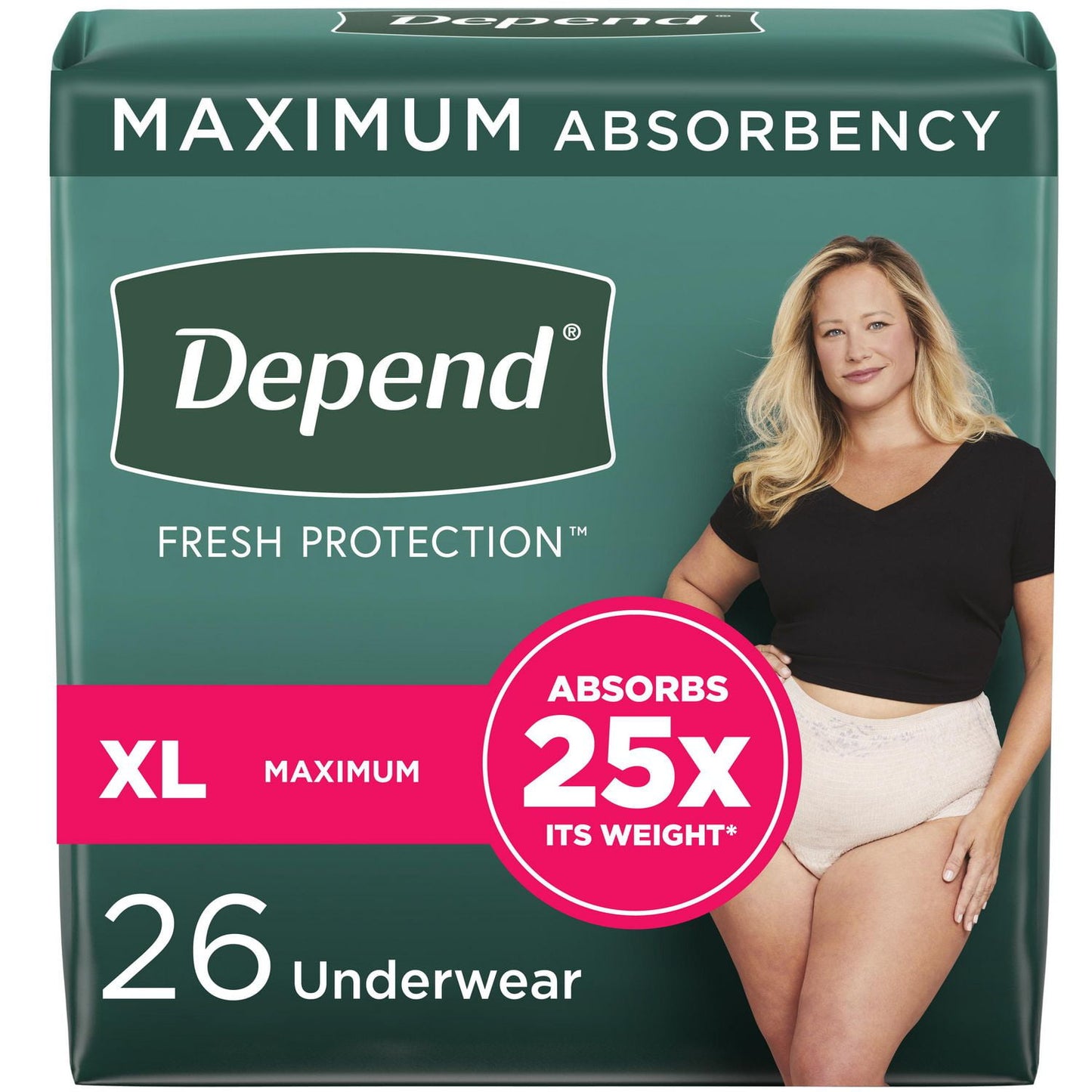 Depend Fresh Protection Adult Incontinence Underwear for Women