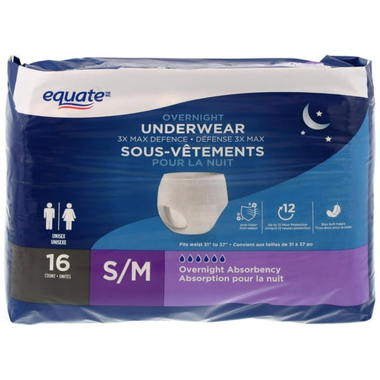 Equate 3X Max Defense Overnight Underwear