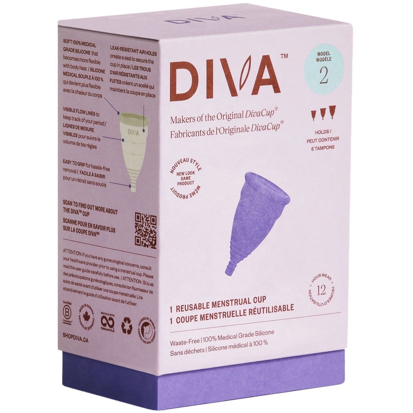 DIVA Cup Model 2, Reusable Menstrual Cup