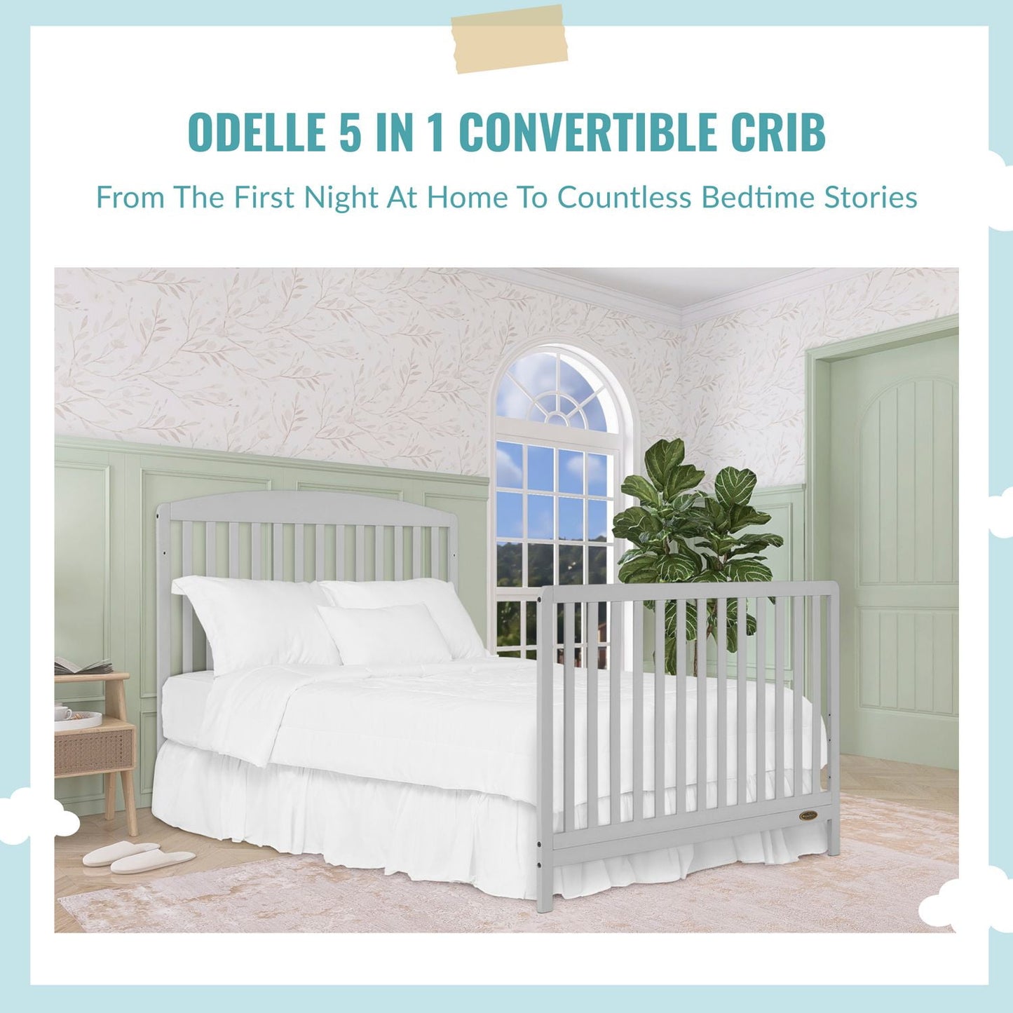 Dream On Me Odelle 5 in 1 Convertible Crib