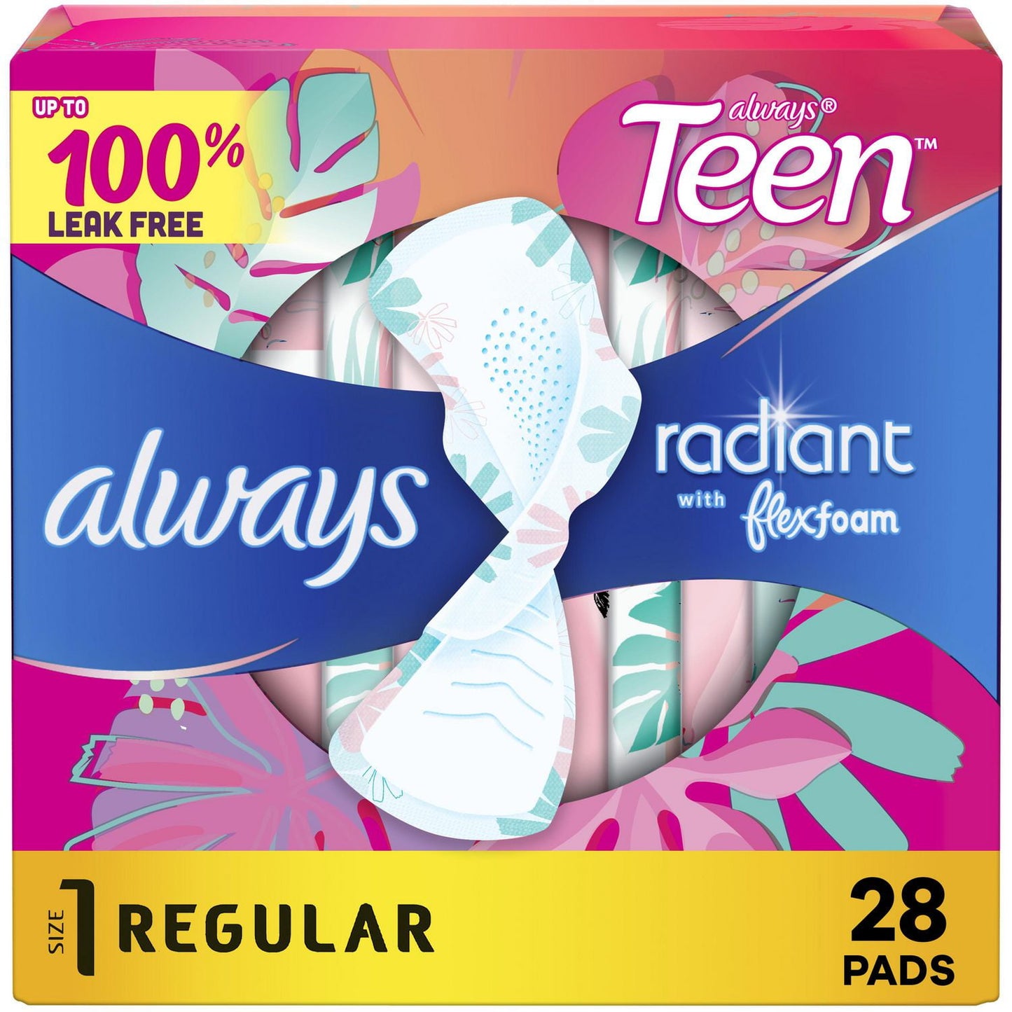 Always Radiant Teen Pads