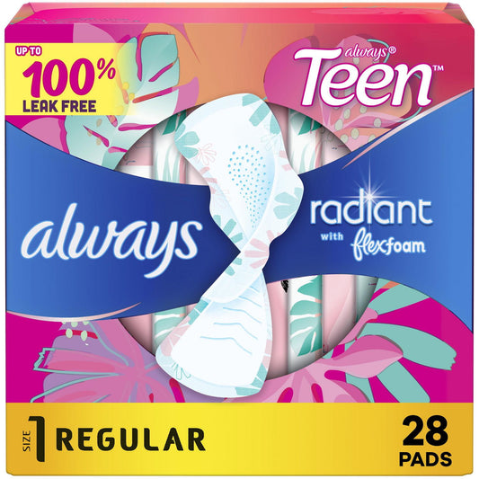 Always Radiant Teen Pads