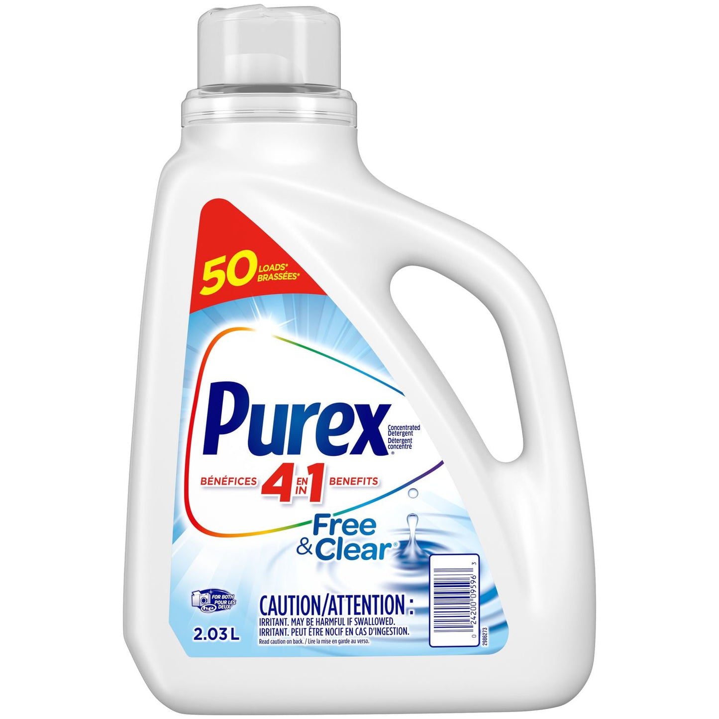 Purex 4 in 1 Free & Clear Liquid Laundry Detergent