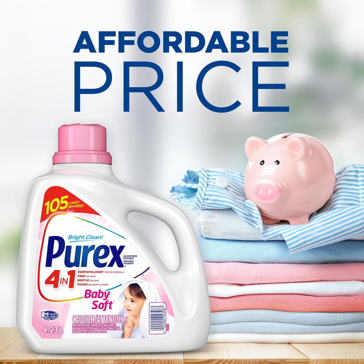 Purex 4 in 1 Baby Soft Liquid Laundry Detergent