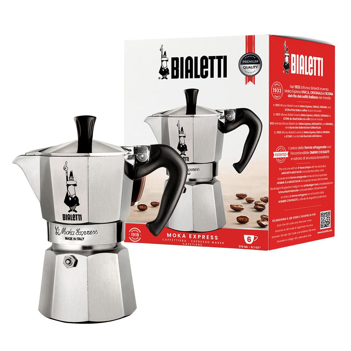 Bialetti Moka Express Stovetop Moka Pot