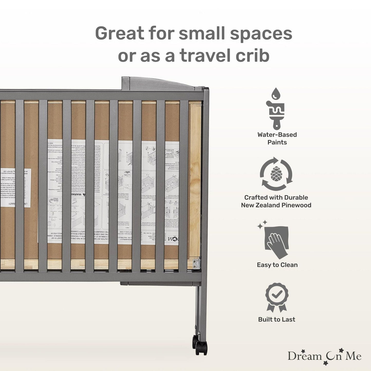 Dream On Me Folding Full-Size Crib