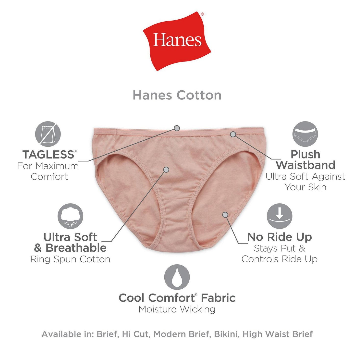 Hanes Women's Basics Brief