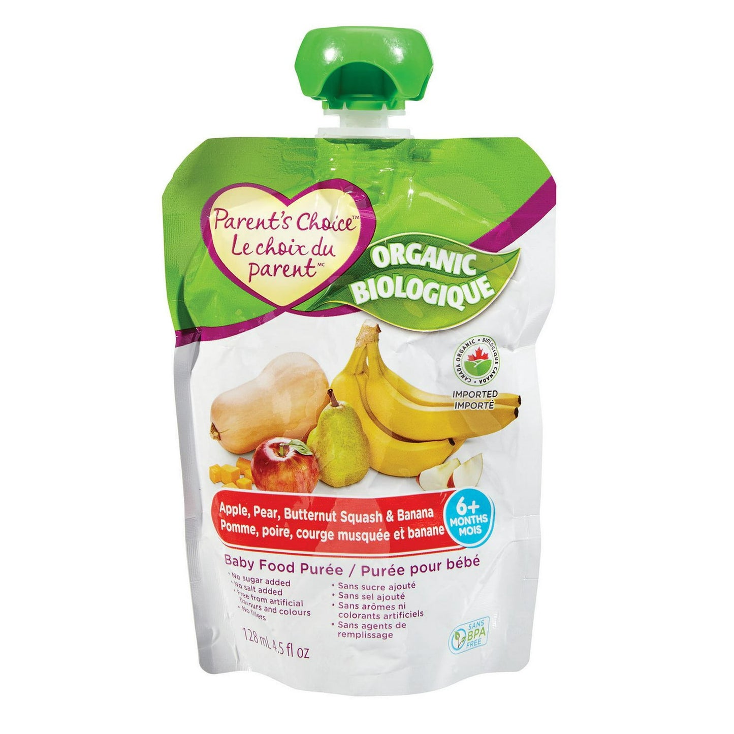 Parent's Choice Organic Baby Food Purée Pouch