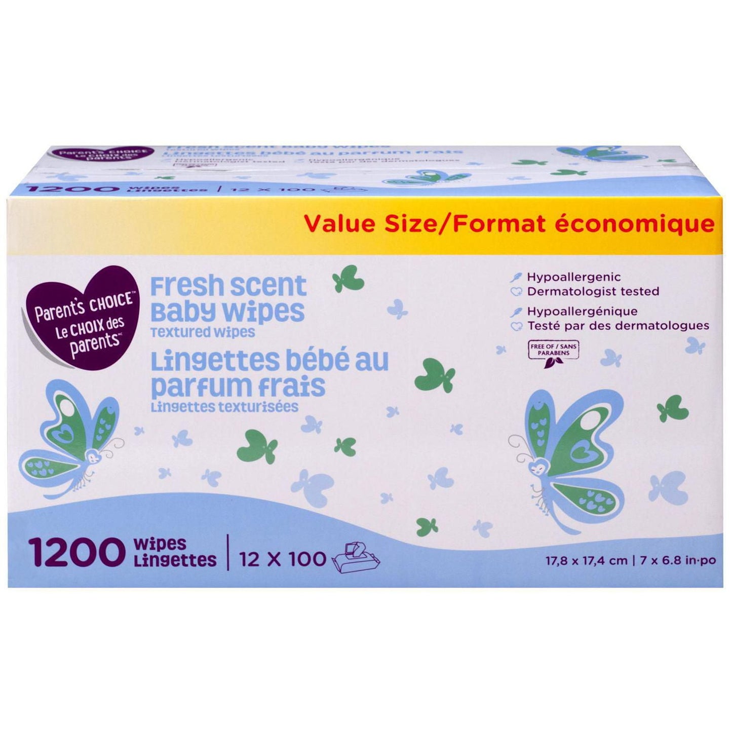 Parent's Choice Sensitive Textured Baby Wipes