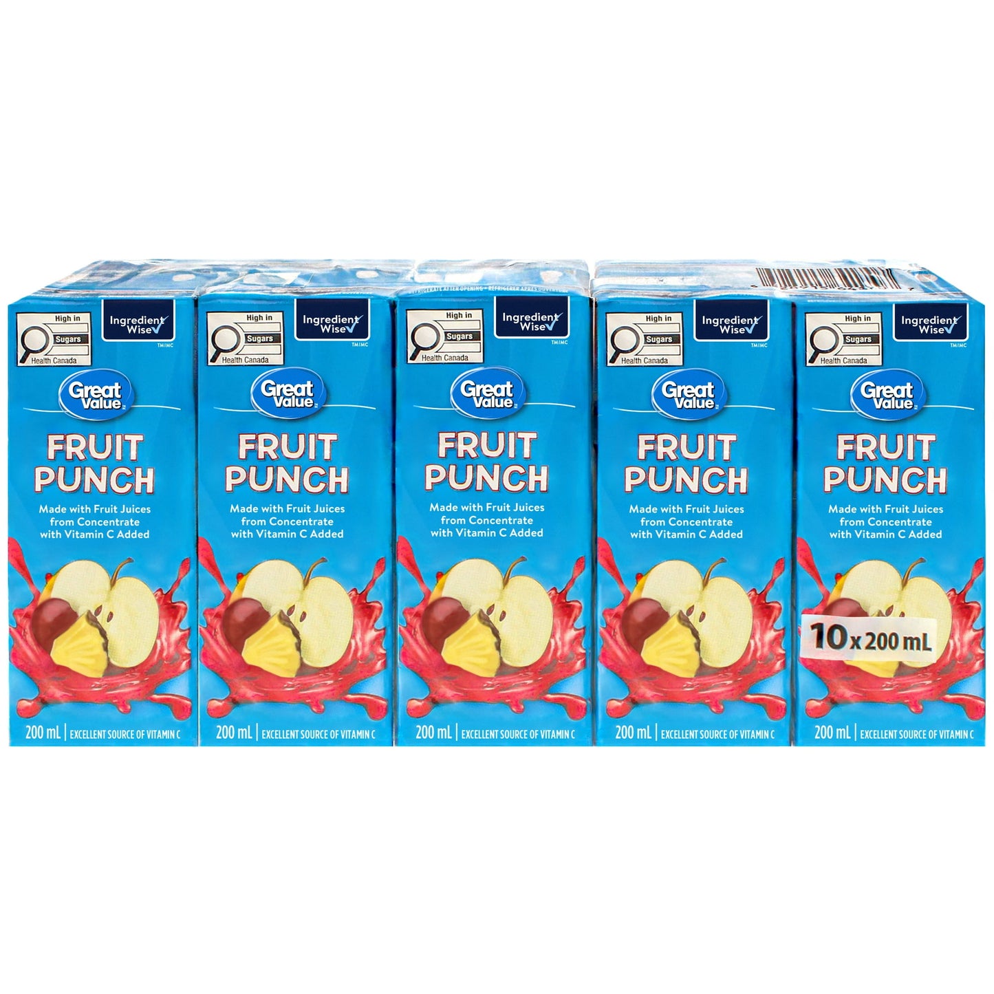 Great Value Fruit Punch Drink (Juice Boxes)