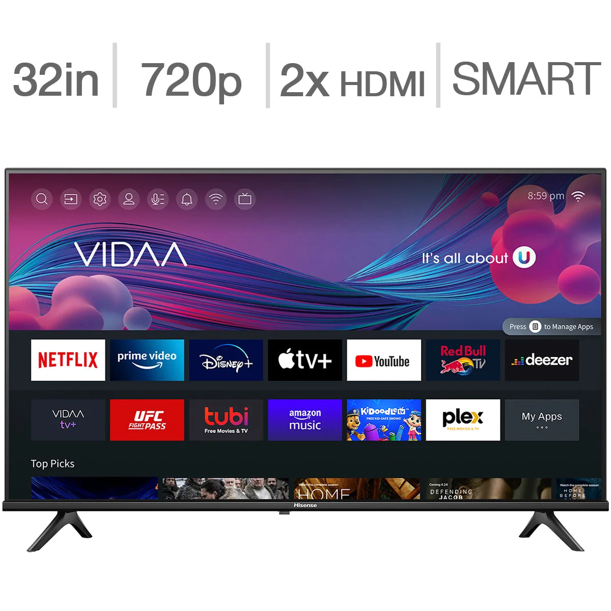 Hisense 32" - A4KV Series - 720P HD LED LCD TV