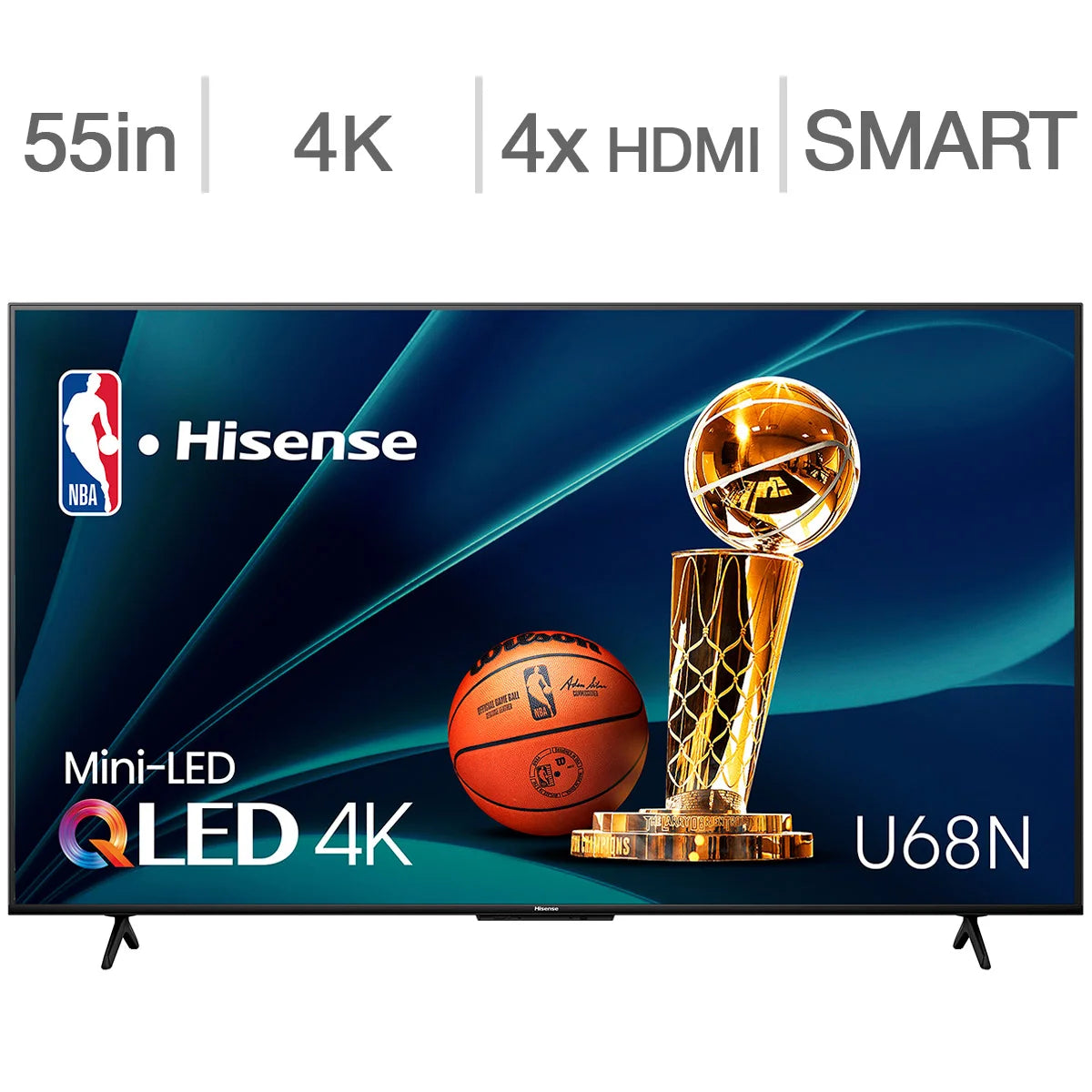 Hisense 55" - U68N Series - 4K QLED Mini LED TV