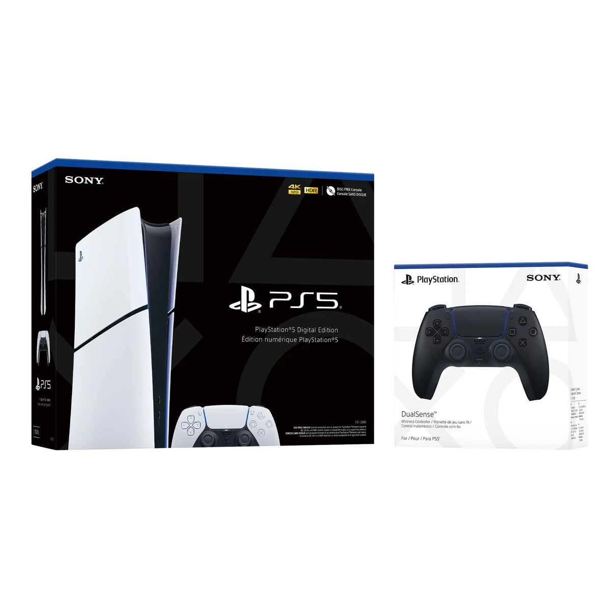 PlayStation 5 Slim Digital Console Bundle with Midnight Black DualSense Wireless Controller