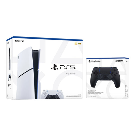 PlayStation 5 Slim Disc Console Bundle with Midnight Black DualSense Wireless Controller