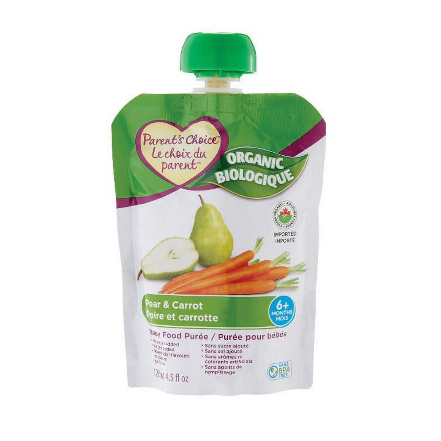 Parent's Choice Organic Baby Food Purée Pouch